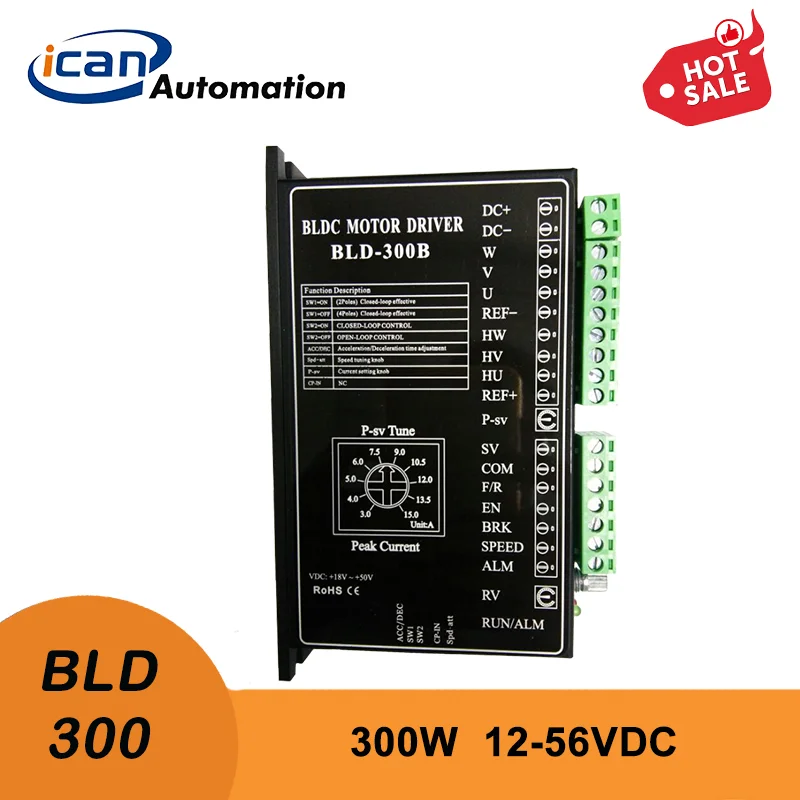 

ICAN BLD-300B 12-56VDC 48V 56V 300W 20000RPM BLDC Driver Diy