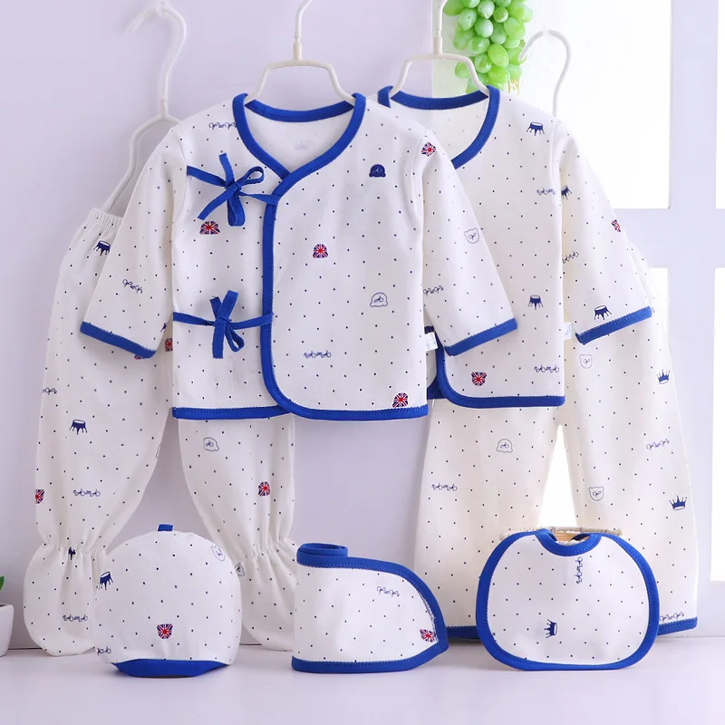 

Infant Cotton Clothing Sets for Newborn Baby, Girls and Boys Clothes, Toddler Suits, 0-3M, 7PCs per Set