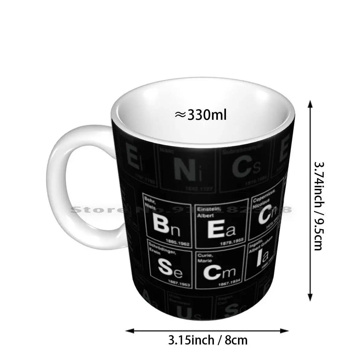 Because Science! ( White ) Ceramic Mugs Coffee Cups Milk Tea Mug Science Scientist Periodic Table Physics Vector Nerd Geek