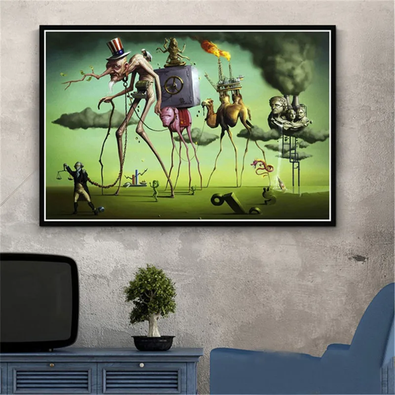 Salvador Dali Surrealism Wall Art Picture Canvas Painting Retro Quadro Posters and Print for Living Room Home Decoration Cuadros