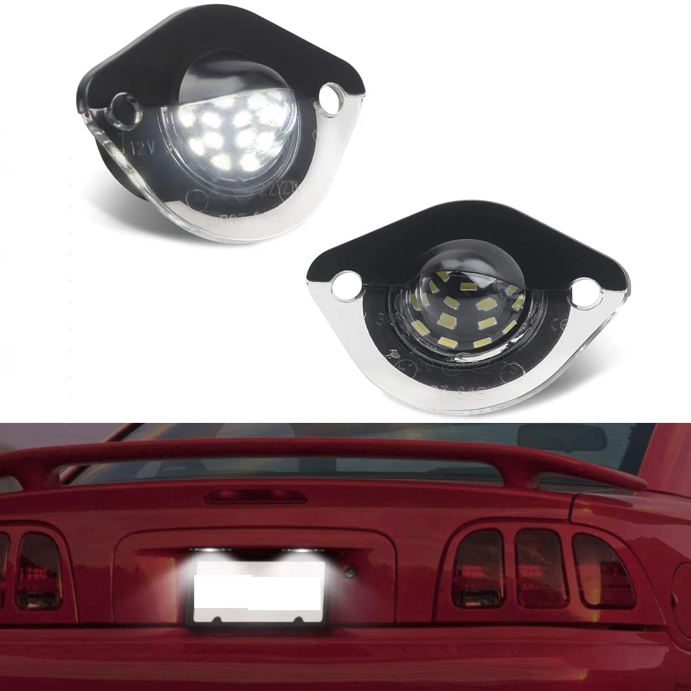 

6500k White LED License Plate Light Tag Lamp For Ford Mustang 1994-2004 Canbus Error Free