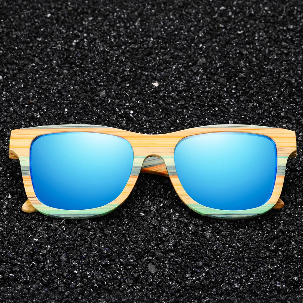 GM Fashion Skateboard Wood Bamboo Sunglasses Polarized for Women Mens New Brand Designer Wooden Sun Glasses UV400