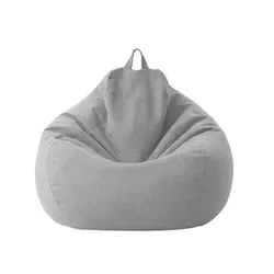 Cotton linen Bean Bag Cover Sofa Cover Without Filler Lazy Sofa Chair Beanbag Slipcover Sack for Adults 11 Colors for choose