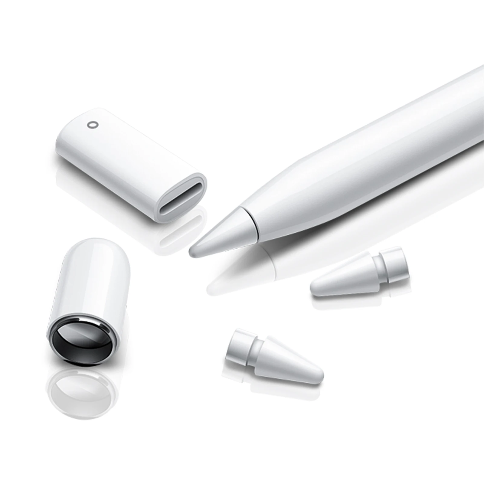 

COTECI Replacement Tib for Apple Pencil 2 1 iPencil Nib iPad Air Stylus Apple Pen Adapter Magnetic Replacement Cap