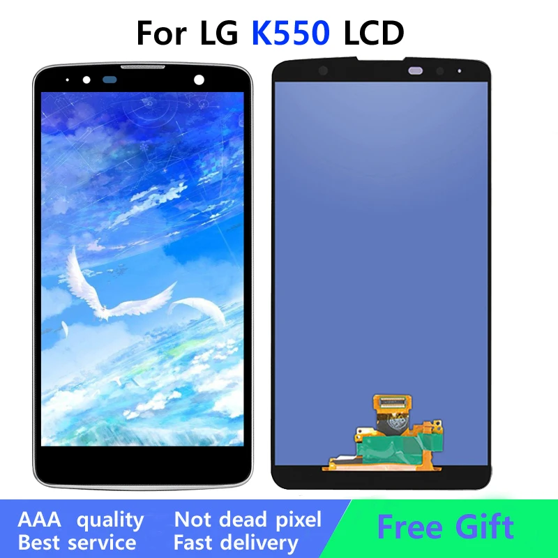 

Tested LCD For LG Stylus 2 Plus K550 K530F K535N LCD Display Touch Screen Digitizer Sensor Assembly with Frame For LG K550 LCD