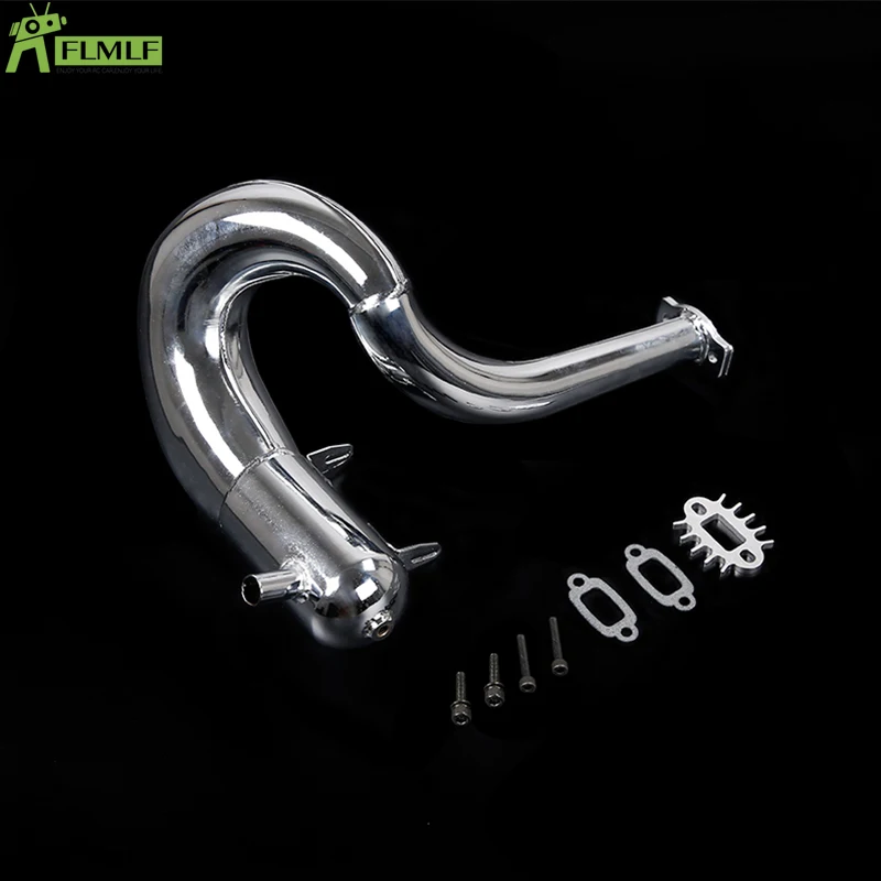 Alloy CNC Muffler Silence Tune Exhaust Pipe Set Fit for 1/5 HPI ROFUN BAHA ROVAN KM BAJA 5B SS 5T 5SC Toys Racing Games Parts