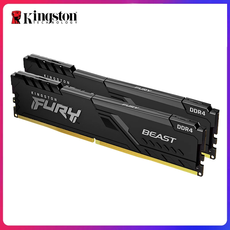 Kingston HyperX FURY Memoria Ram DDR4 2400MHz 8Gb 2666MHz 16G 3200MHz 32G หน่วยความจำ DIMM rams เดสก์ท็อปหน่วยความจำภายในสำหรับเกม