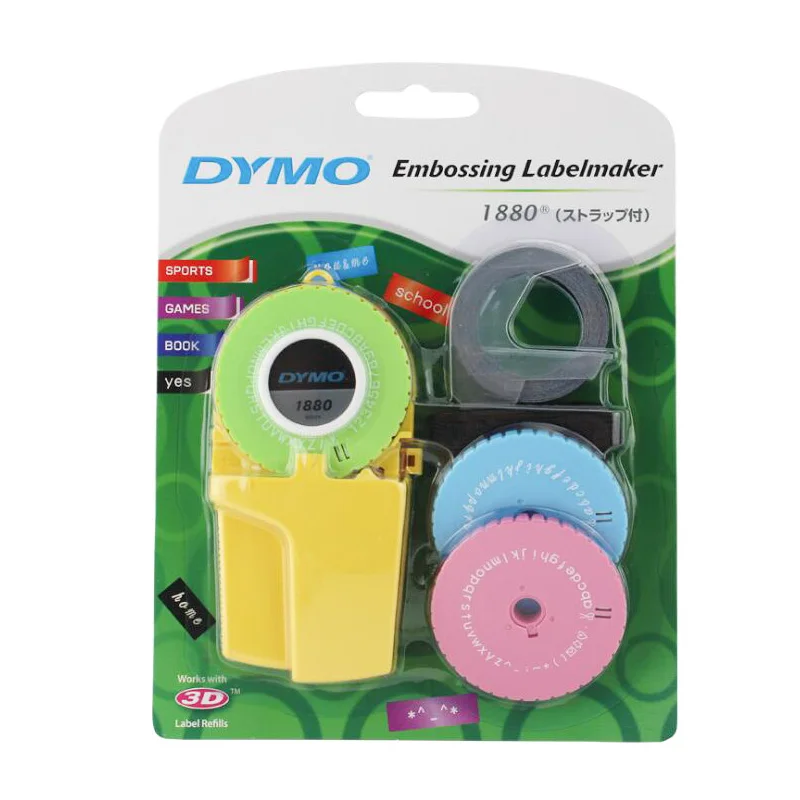 Dymo 1880 embossing label maker Manual Typewriter with 3D Embossing tape plastic label for Dymo label maker machine tape printer