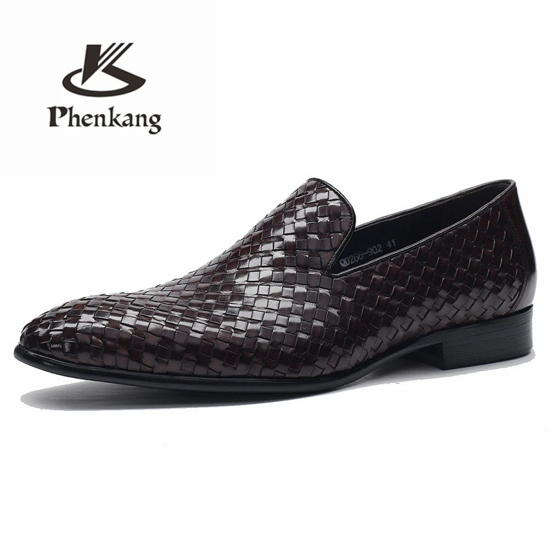 

Phenkang Mens cowhide leather shoes work shoes business shoes meeting shoes formal Oxford shoes
