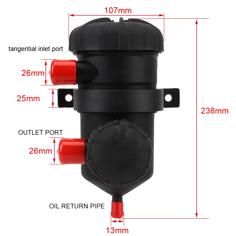 Universal Oil Separator Catch Can Filter For Ford Patrol Turbo 4Wds Charged Toyota Landcruiser Oil Gas Separator Provent 2Mgd-1