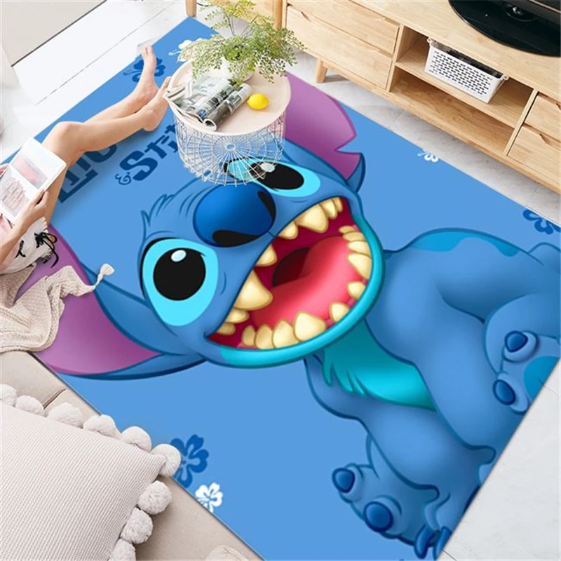 Cartoon Lilo &Stitch Rugs Kids Playmat  Washable Carpet Rug for Living Room  Modern Printing Geometric Floor Rug Carpet