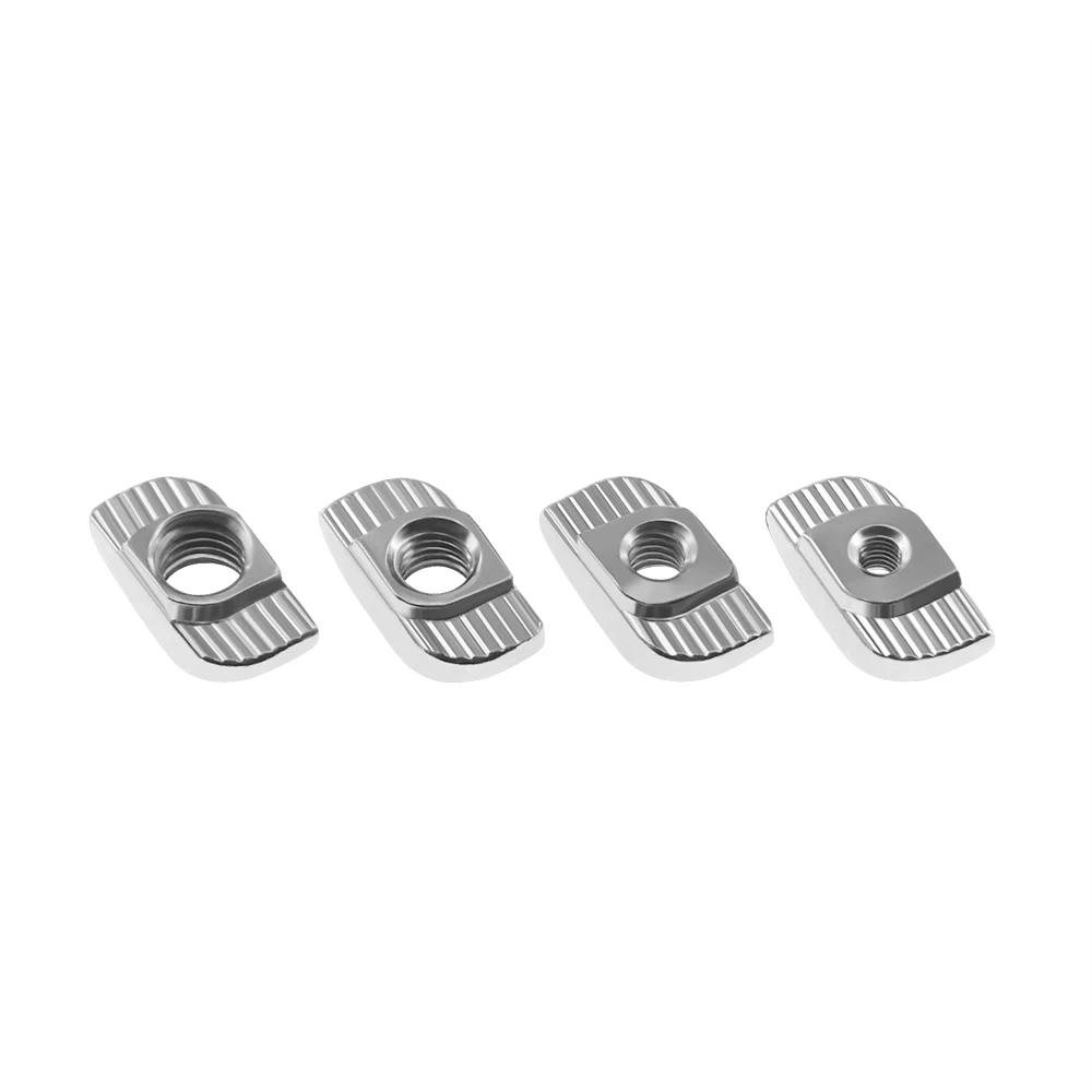 Carbon Steel T Type Nuts M3/M4/M5 3D Printer Parts Fastener Aluminum Connector For Standard 2020 Profile 50Pcs/Lots