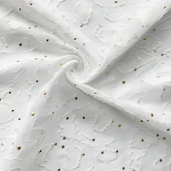 New Leopard Jacquard Cut Flower Chiffon Fabric For Clothing,By The Meter