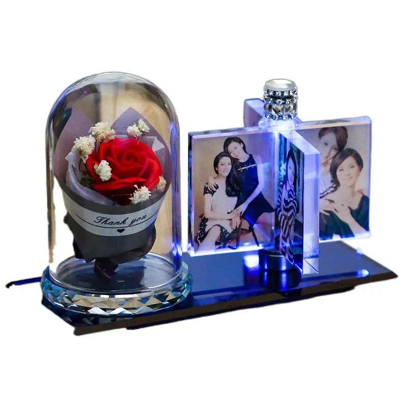 TT Customized Creative Crystal Photo Frame Wedding Photo Baby Commemorative Album Desktop Decoration Table