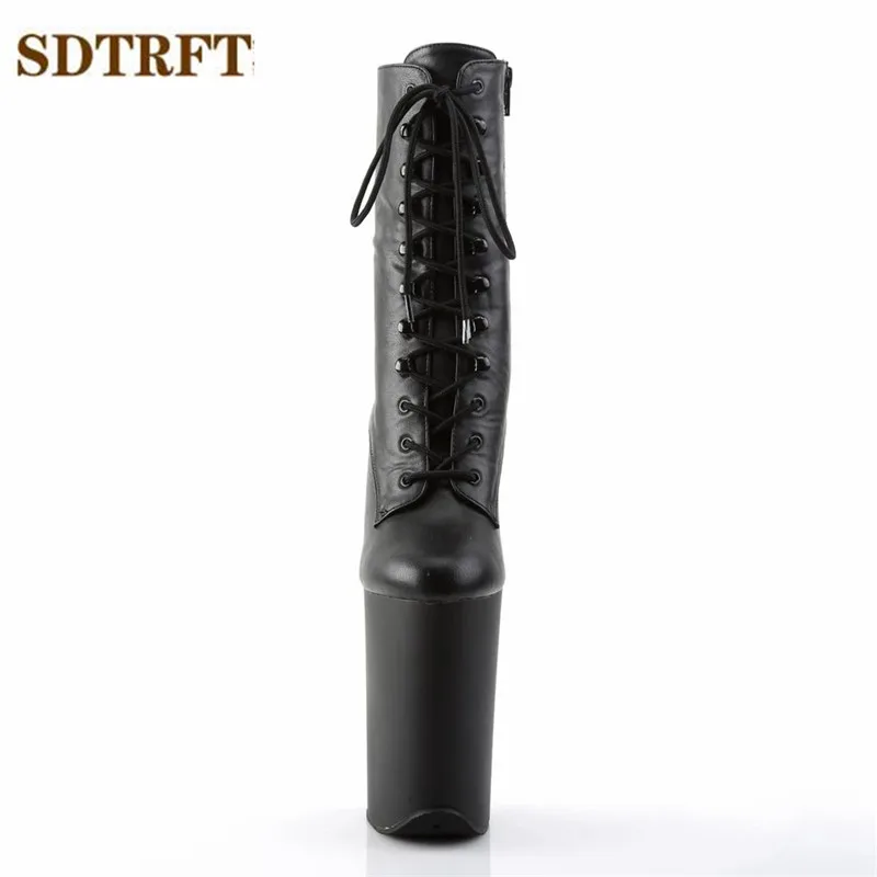 SDTRFT Pole Dancing Ankle boots 23cm Thin Heels Sexy Fetish Patent  Hoof Platform botas mujer Ladies shoes woman wedding Pumps