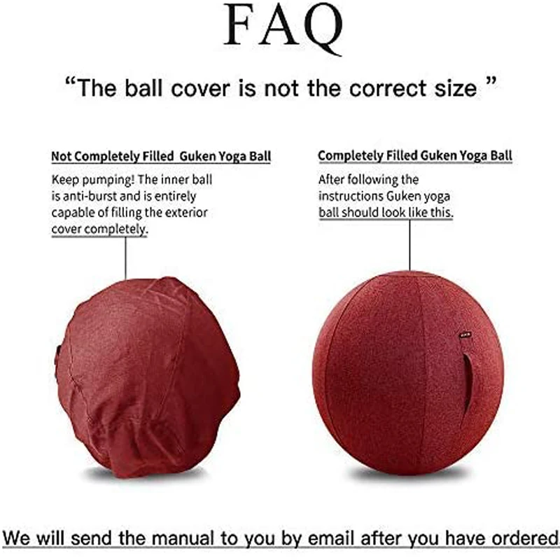 Premium Quality Self-Standing Yoga Ball with Handle and Cover Home Office Seating Chair Exercise Ball for Yoga Stretching Gym