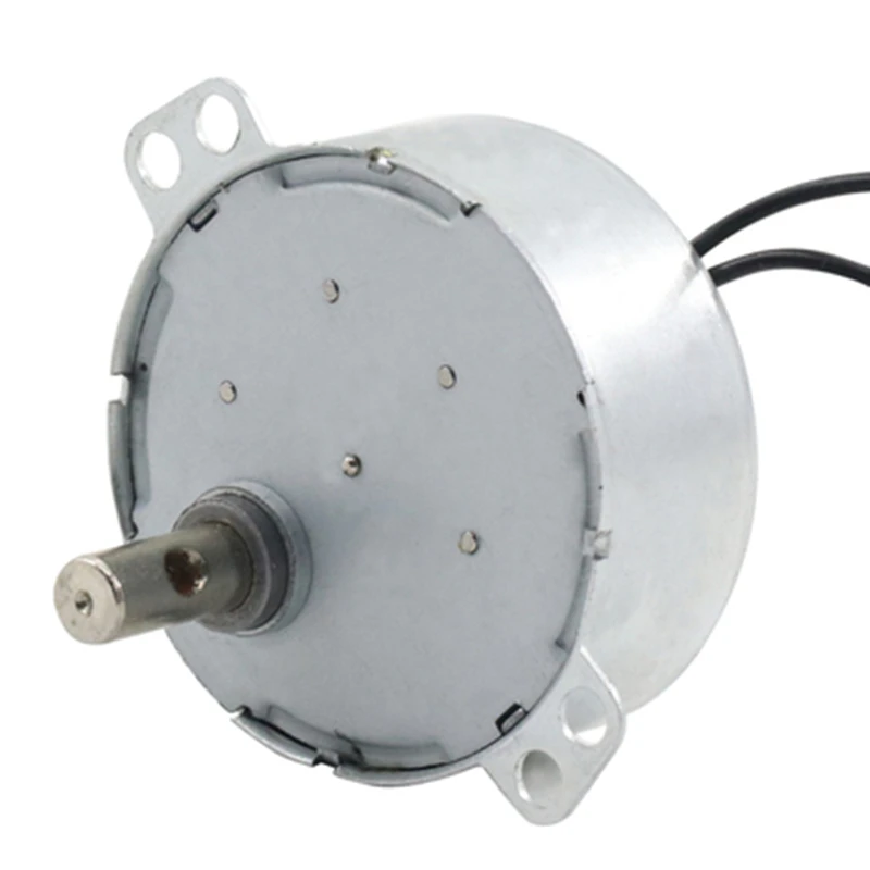 AC 영구 자석 동기 모터 220V 4W 직경 49mm 미니 저속 모터 저속 기어 감속 팬 쉐이킹 모터 CW CCW