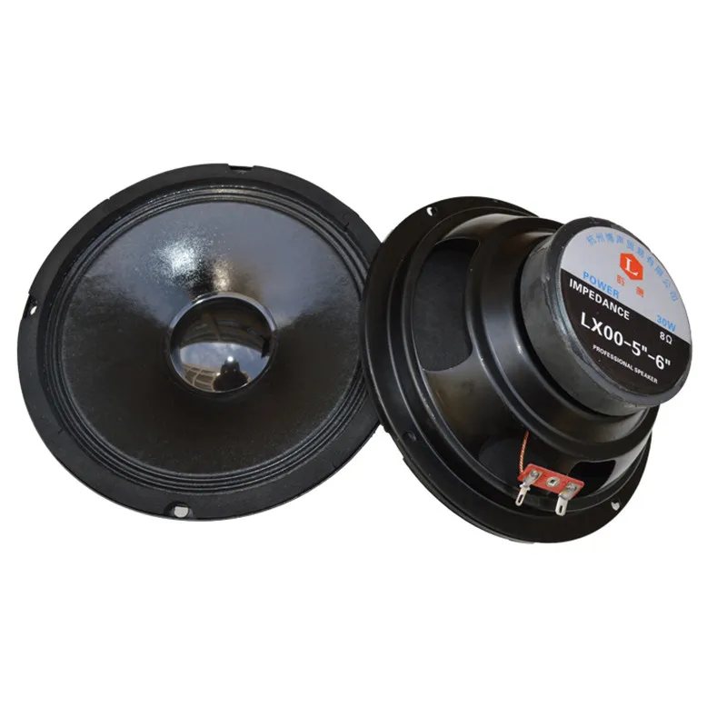 2pcs 6/6.5-inch Full-range Paper Cone Speaker 8 Ohm 30W Mid-woofer Column Outdoor Waterproof Speaker Repair Parts