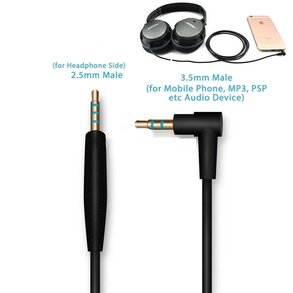 

2.5mm to 3.5mm 5.5ft/1.4M Audio Cable for For Bose Quiet Comfort 25 QC25 SoundTrue OE2 OE2i AE2 AE2i Headphones