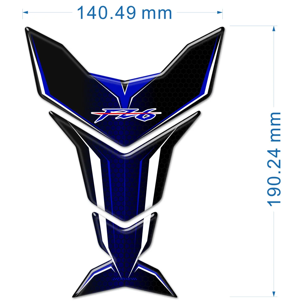 Pegatinas protectoras de tanque para Yamaha FZ6, FZ6S, FZ6N, FZ6, Fazer, calcomanías, emblema de combustible para rodilla, insignia, logotipo 2015, 2016, 2017, 2018, 2019