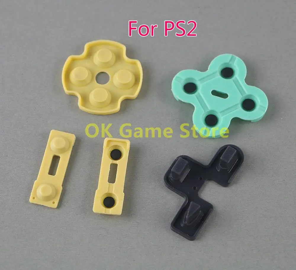 80sets For PS2 Silicone Conductive Rubber Pads Buttons Touches Replacement For Playstation 2 Controller Repair Parts