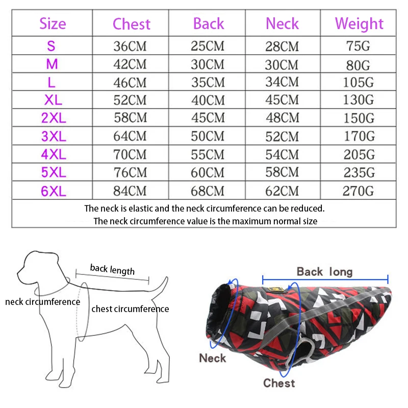 Winter/Autumn Warm Dog Clothes Waterproof Big Pet Padded Jacket Vest Zipper Coat For Medium Large Dog Clothing Bulldog Outfits