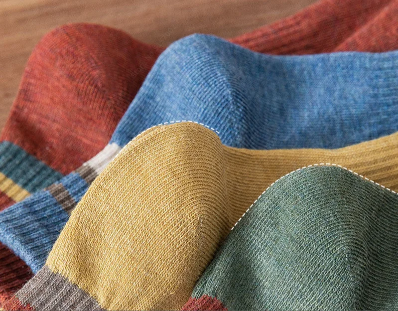 Youpin 5 Pairs Socks Men Spring Summer Middle Tube Cotton Socks Men's Trends All-match Sweat Absorbent Stocking Deodorant Socks