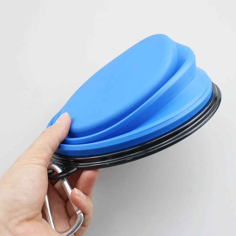 Silicone World 1000ML Collapsible Silicone Pet Bowls Outdoor Travel Portable Pet Dog Food Basin Food Container Feeder Bowl Dish