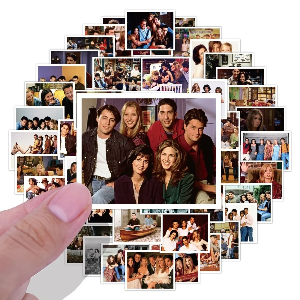 52Pcs Pack Vintage TV Series Show Friends Sticker for Suitcase DIY Laptop Guitar Skateboard Phone Waterproof Stickers Gifts