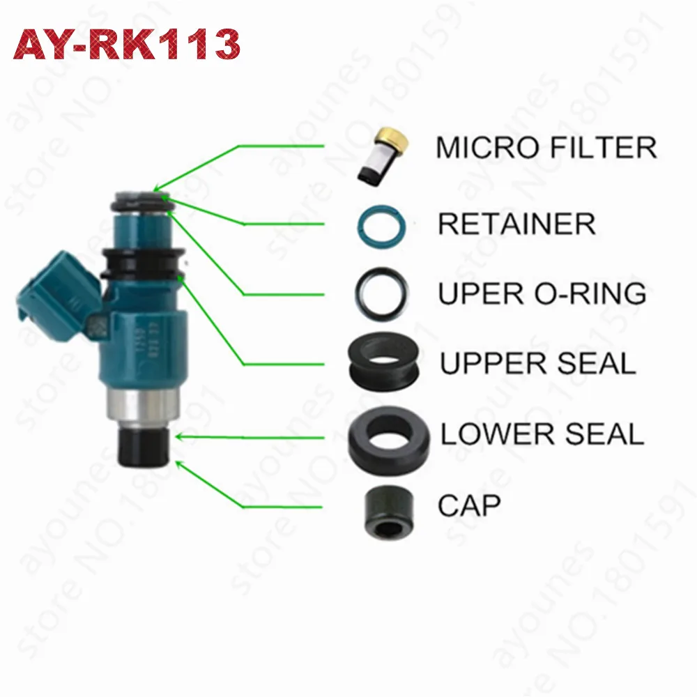 40sets fuel injector repair kit filter oring seal kit pintle caps  for subaru  (AY-RK113)