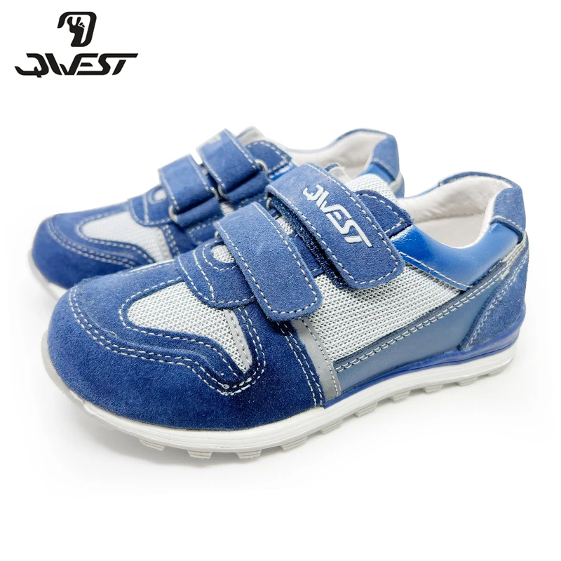 QWEST(by FLAMINGO) New Patchwork Spring&Summer Breathable Hook&Loop Outdoor Walking shoes for boy Free shipping