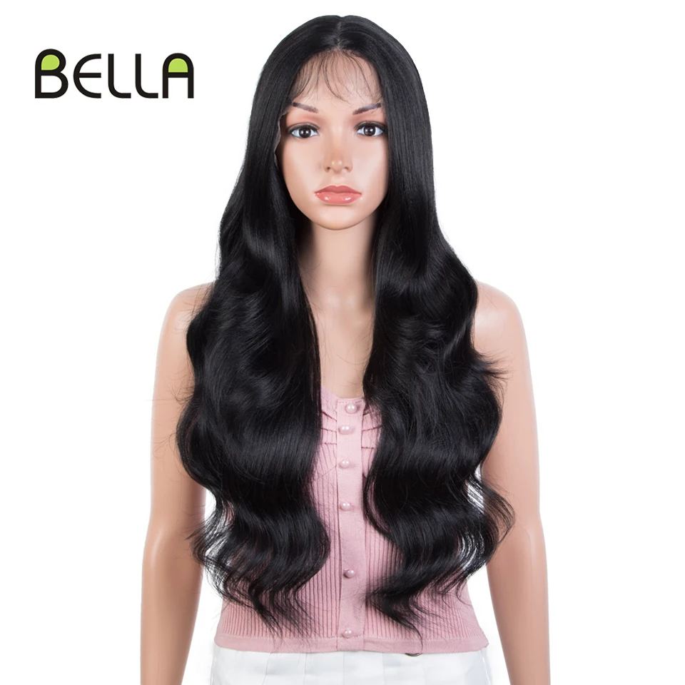 Bella Cosplay Wig Synthetic Lace Front Wig With Baby Hair Body Wave Blonde Rainbow Pink Heat Resistant Wig For Women Cosplay