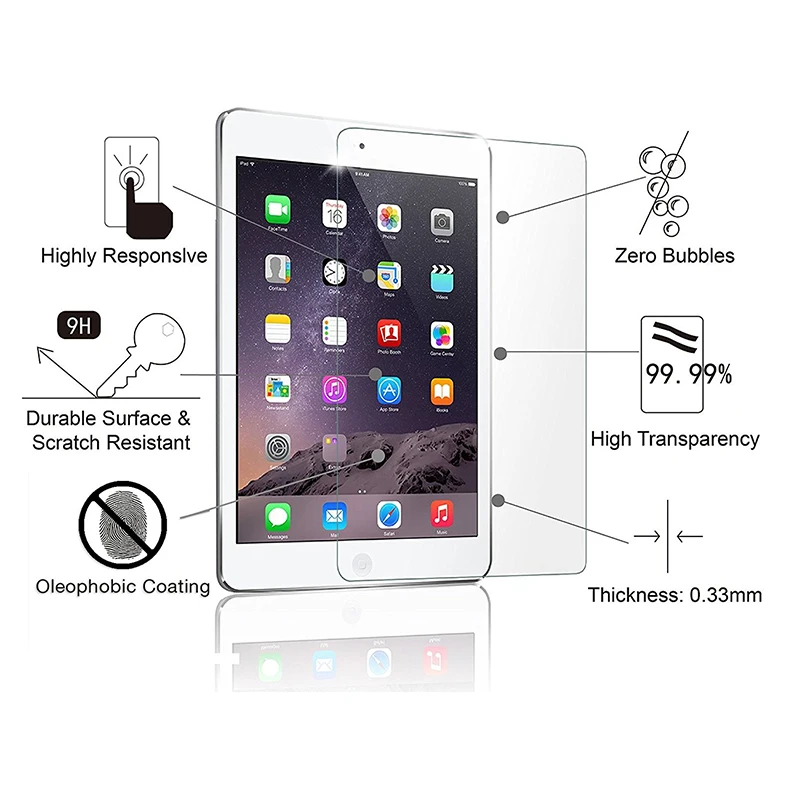 Screen Protector For iPad 10.2 Tempered Glass For iPad 7 8 9th Generation A2270 A2428 A2429 A2430 Tablet Protecor Film Guard