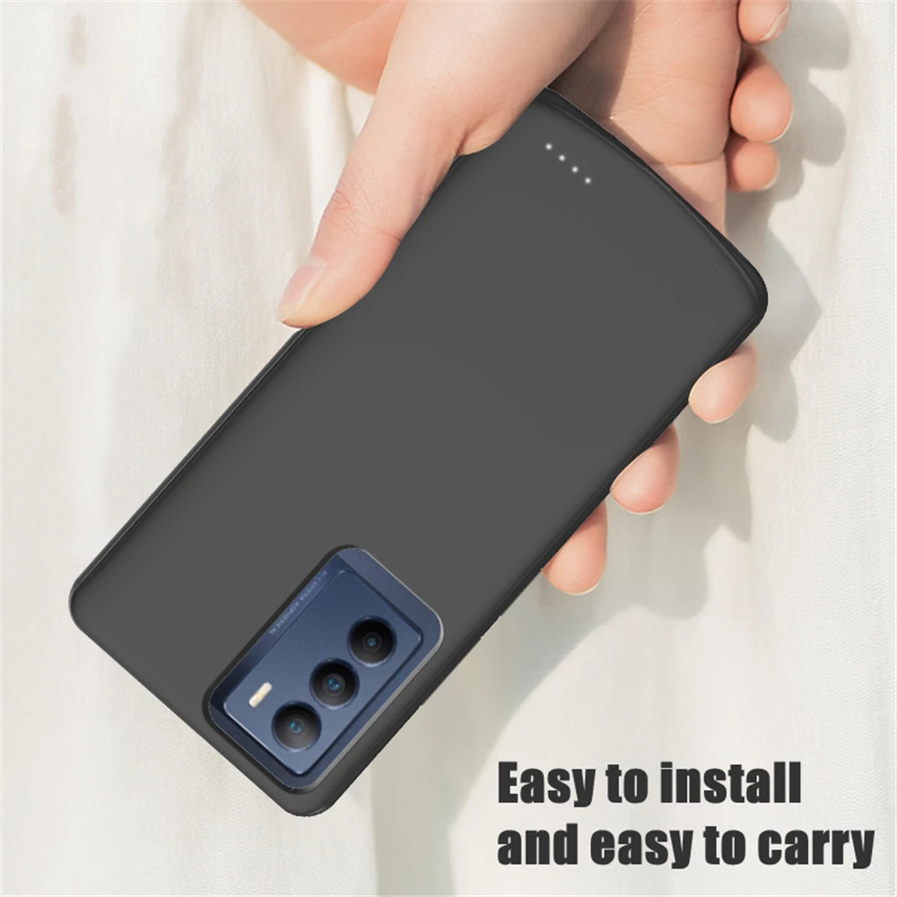 Battery Charger Cases For VIVO T1x Smart Battery Cases 6800mAh Portable Power Bank Charging Cover For VIVO T1 Powerbank Case