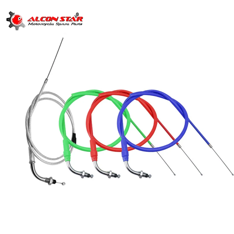 Alconstar-110cm Motorcycle Accessories Straight Head Motorcycle Gas Throttle Cable For Pit Dirt Motor Trail Bike Mini MX Motocro