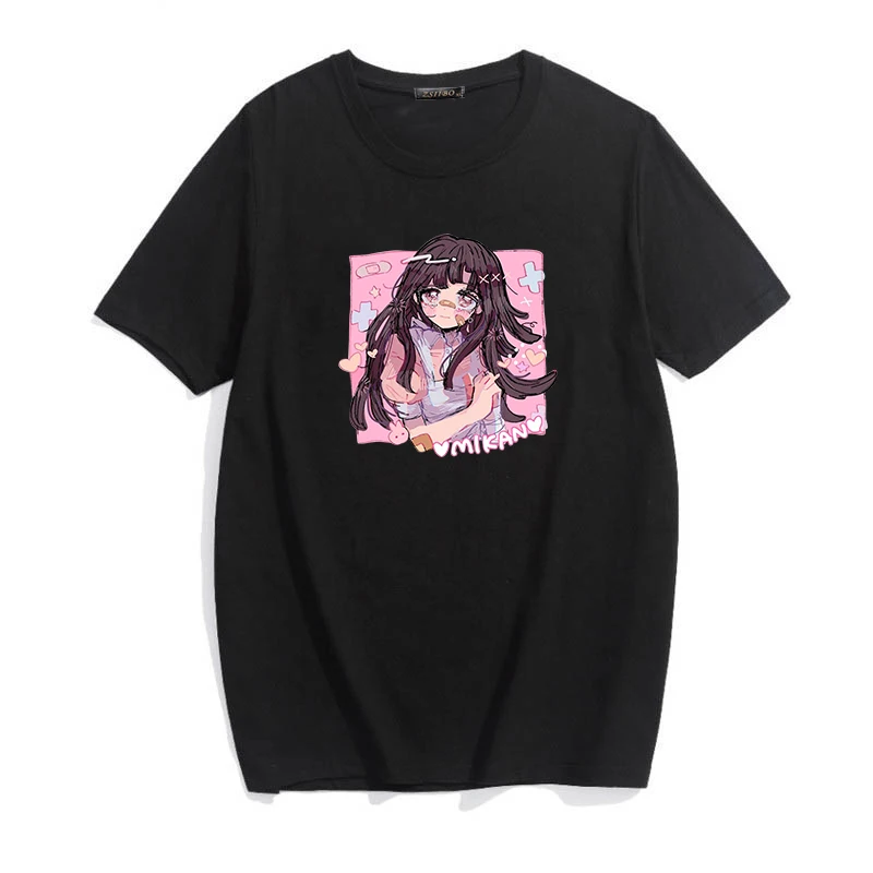 Mikan Tsumiki Cartoon Anime Kawaii Sweet Girls Japan Streetwear Harajuku Casual Tops Ulzzang Vintage E-Girl Summer Women T-shirt