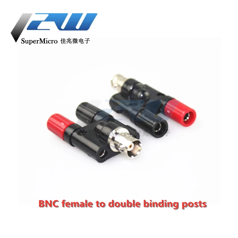 1pcs BNC adapter BNC male adapter post BNC to double banana plug BNC male to banana jack