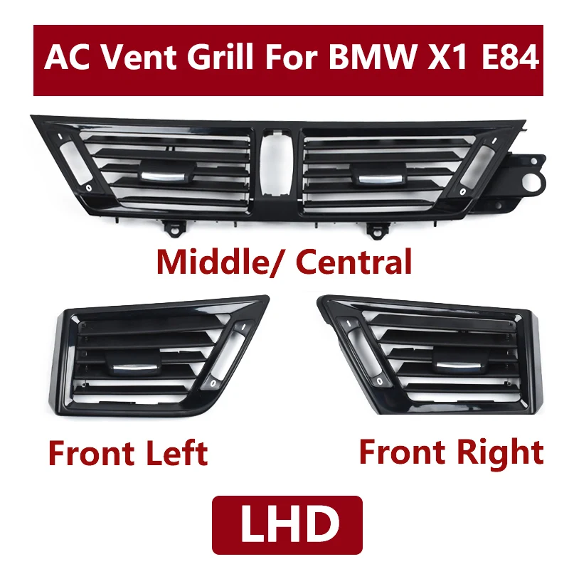 LHD Car Front Console Dashboard Air Conditioning AC Vent Grille Outlet Panel Replacement For BMW X1 E84 64229258354