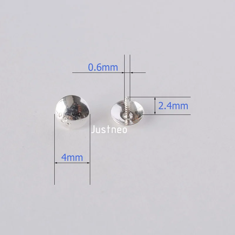 solid 925 sterling silver bead caps, DIY jewelry making accessories