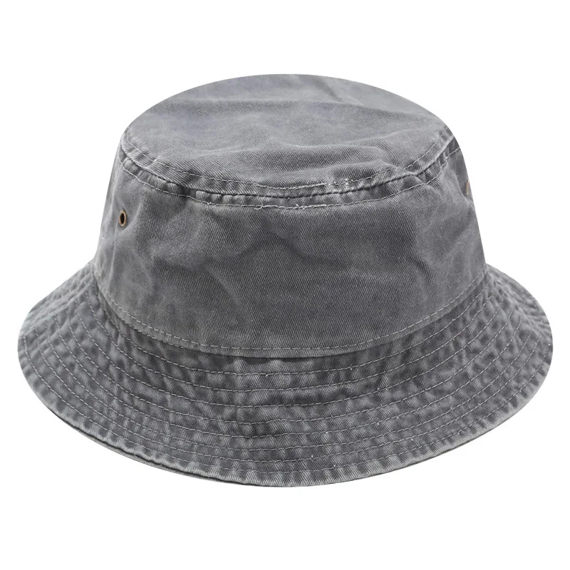 2020 Distressed Denim washed fisherman cap double-sided wearable bucket caps summer outdoor sunshade sunscreen hat casual hats