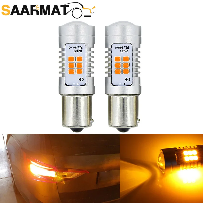 

Wholesale(10 pieces) LED CANBUS bau15s 7507 PY21W bulb + 10Pcs 50W decoders No error for Car Turn Signal Lights Amber Yellow 12V