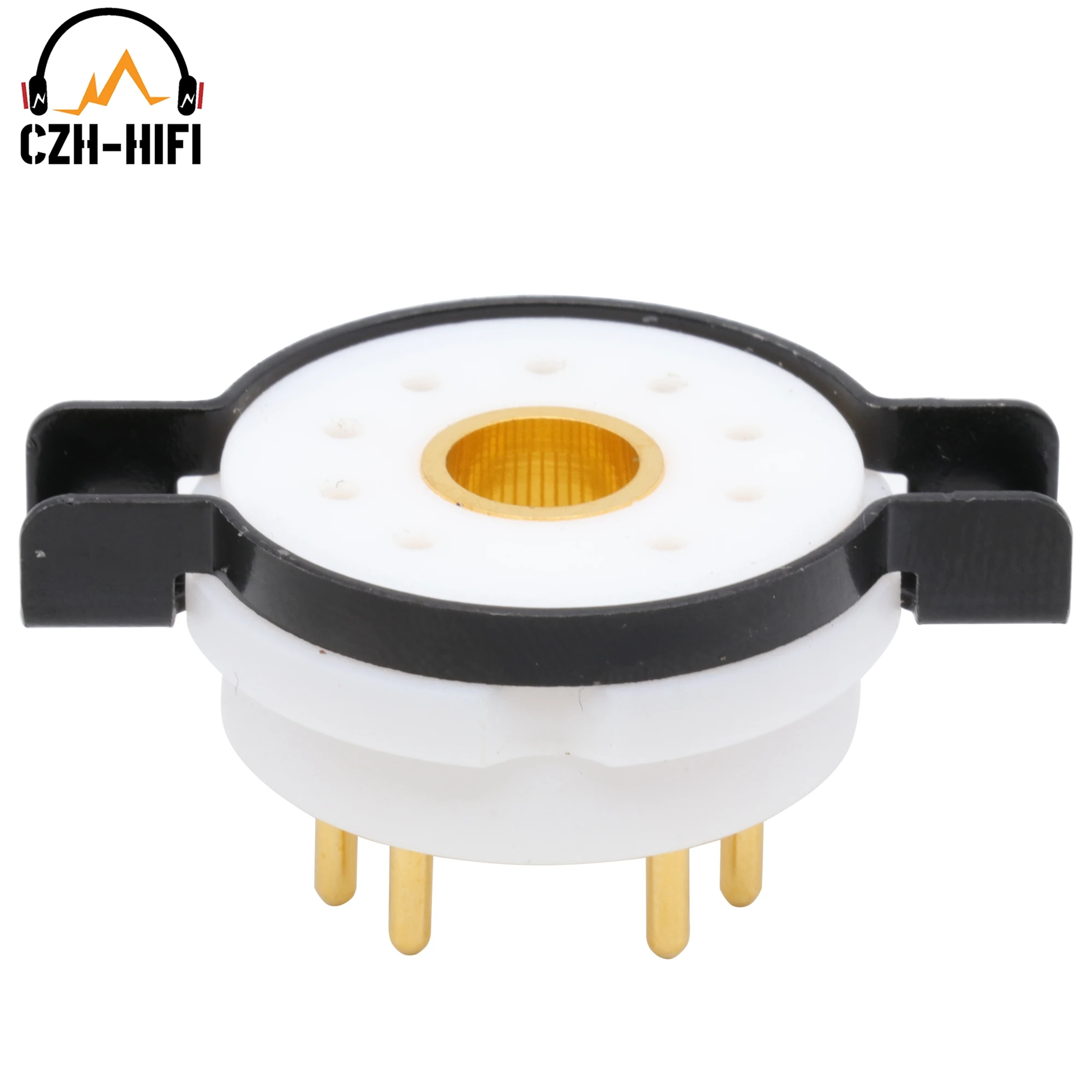 1pc EIZZ Hallo-End 9pin PTFE Vakuum Rohr Buchse Elektronen Ventil Basis für WE34 WE429 8233 6S45P WE418A Verstärker DIY Kits – Detail 4