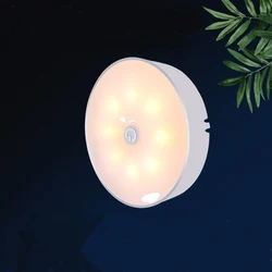 LED Motion Sensor Night Light USB Rechargeable Kitchen Cabinet Lamp Closet Bedroom Aisle Wall Lamp Intelligent Body Light