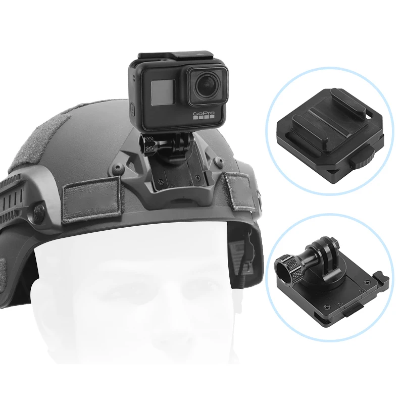 For GoPro hero 11/10/9 / 8 / 7 / 6 /5 /4/ 3 DJI OSMO action tactical helmet base fixed shooting metal bracket base