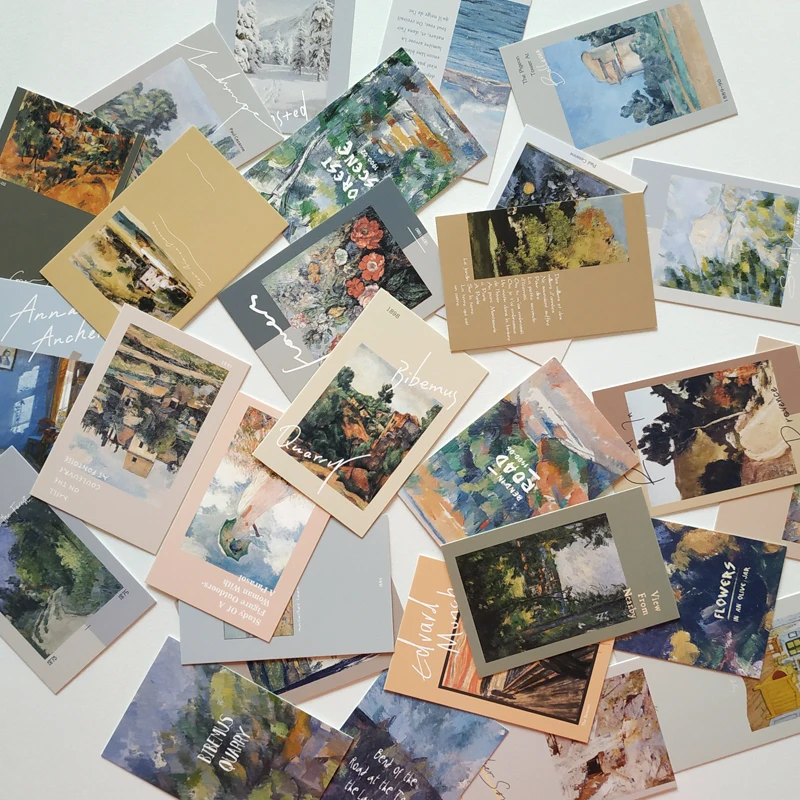 28 Sheets/Set Between Light and Shadow Lomo Card Van Gogh Vintage Oil Painting Mini Postcards Message Card