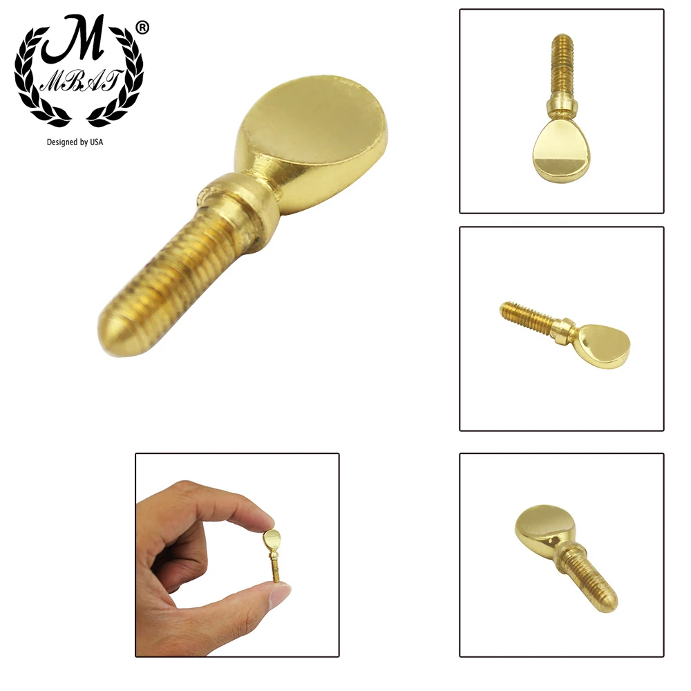 M MBAT 2 Stück Gold Saxophon Halsschraube Anziehschraube Sax Ersatz Werkzeug Teile Holzblasinstrument Zubehör – Detail 5