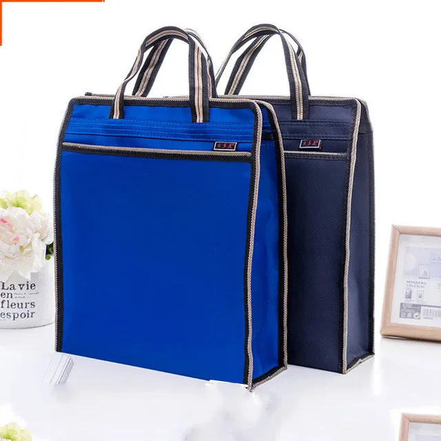 

Vertical File Folder Office Business Briefcase Bag Large-capacity Multi-layer Zipper Student Text Paper Bag Escolar Customizable