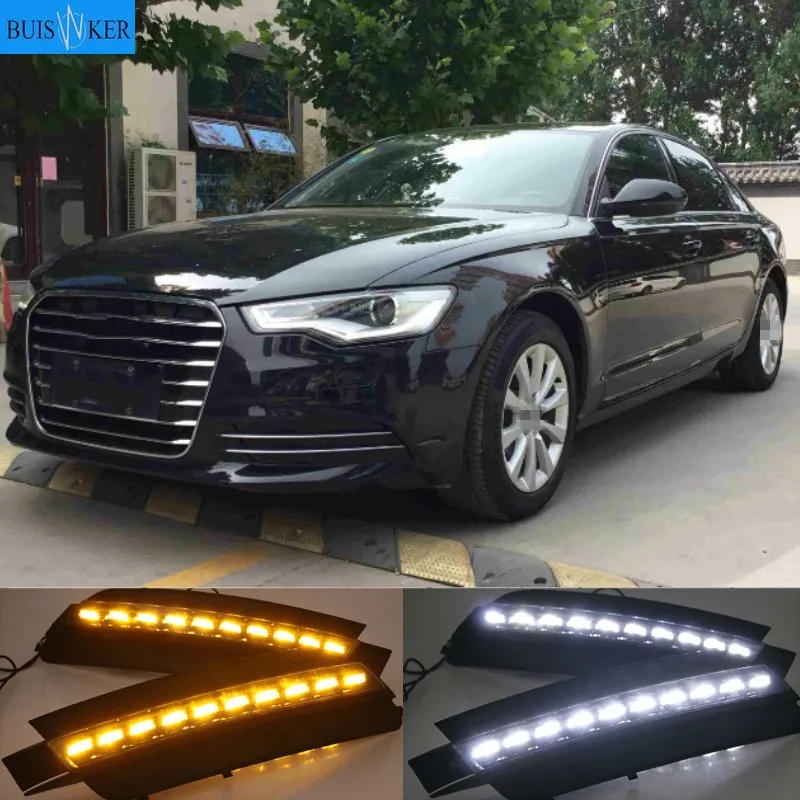 

Car DRL kit for Audi A6 A6L C7 2012 2013 2014 2015 LED Daytime Running Lights Super Bright Waterproof Daylight