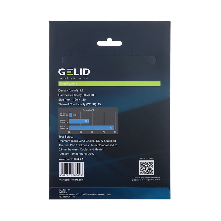 GELID GP-Ultimate 15W/MK Thermal Pad CPU/GPU Graphics Motherboard Silicone Grease Pad Heat Dissipation Silicone Pad Multi-Size