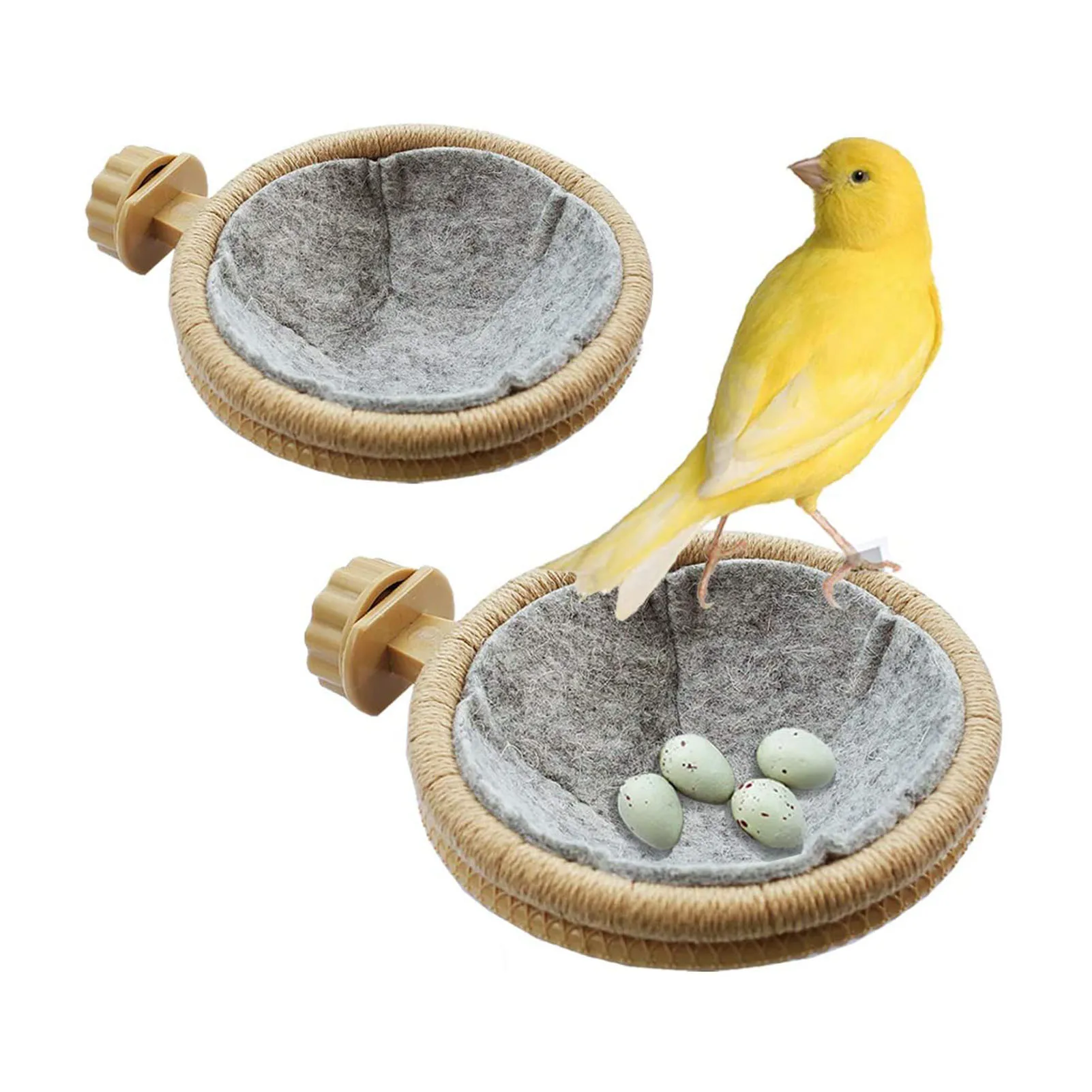 2PCS Canary Finch Bird Nesting Felt Pad Comfortable Bird Nest  Sleeping  Mat Bird Nest Accessories Dropshipping and wholesale